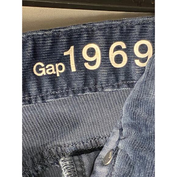 Women's GAP 1969 Perfect Boot Corduroy Pants Jeans Size 29 S Navy Blue NWT - Picture 8 of 11